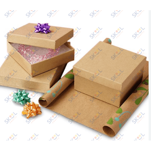 Natural Kraft Jewelry Boxes 7" x 5.5" x 1" 50/pk