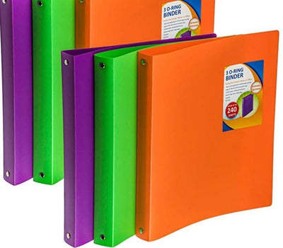 Flexible Poly Binder Assorted Colors (1.5") 1/pc
