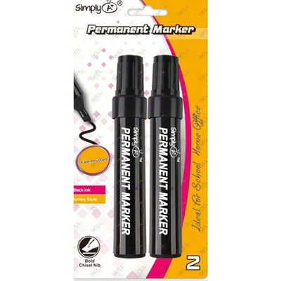 Jumbo Permanent Markers 2/pk