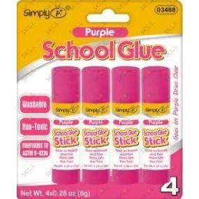 School glue purple .28 oz 4/pk