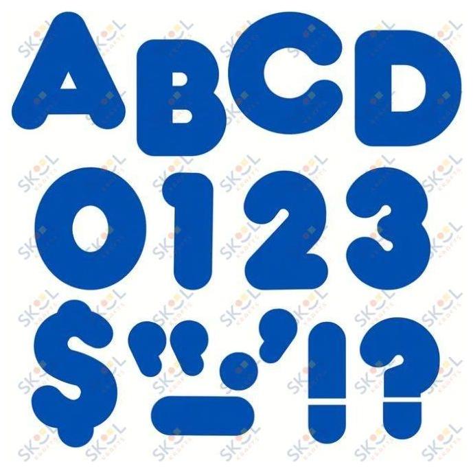 Royal blue Casual Uppercase Letters 4" 1/pk