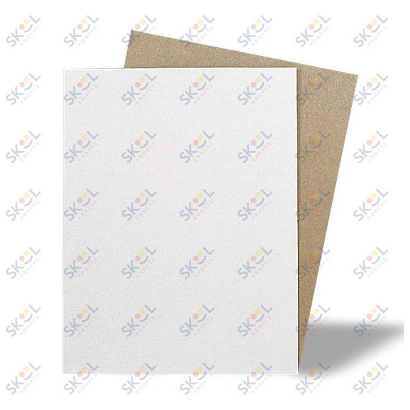 Chipboard Sheets White/Kraft On One Side 8 1/2" x 11"