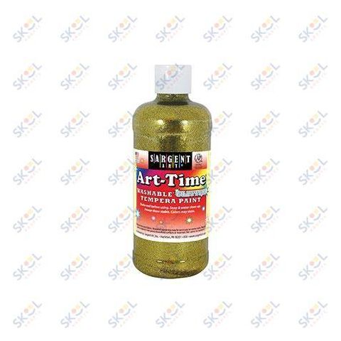 Washable Temepra Paint Glitter 16oz (Glitter Yellow)