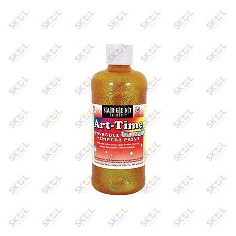 Washable Temepra Paint Glitter 16oz (Glitter Yellow)