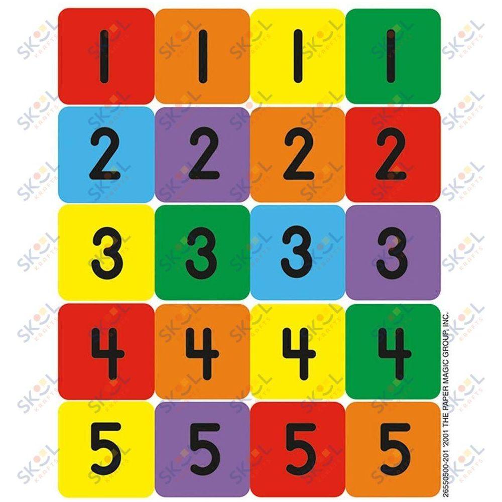 Numbers 1-100 Assorted Theme Stickers 1" 420/pk