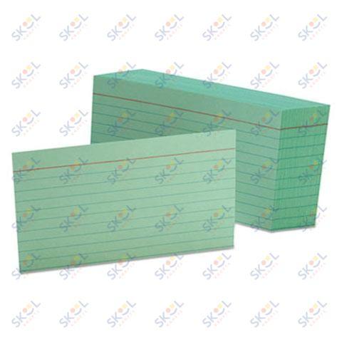Index Cards 100/Pack (Ruled, Assorted, 3" X 5")