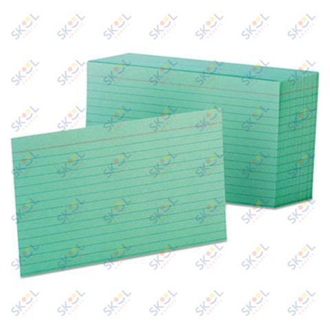 Index Cards 100/Pack (Ruled, Assorted, 3" X 5")