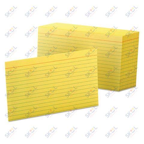 Index Cards 100/Pack (Ruled, Assorted, 3" X 5")