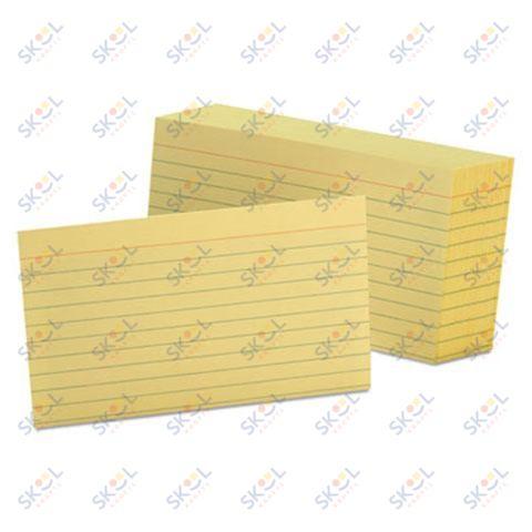 Index Cards 100/Pack (Ruled, Assorted, 3" X 5")