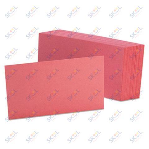 Index Cards 100/Pack (Ruled, Assorted, 3" X 5")
