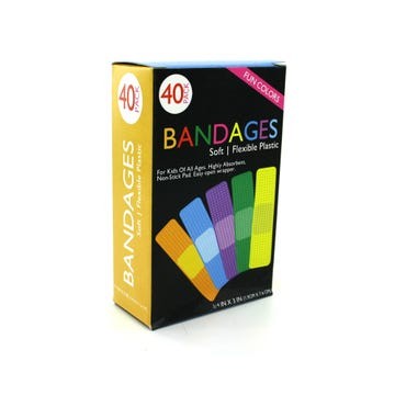 Fun Color Bandages 40/PK