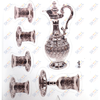 Becher Wine Bottle Cutout Set w/glitter 20/pcs.