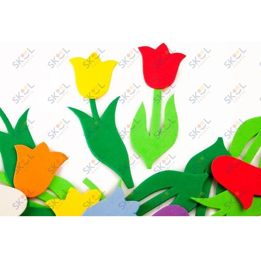 Tulip With Stem Foam Shapes 4 1/4" x 1 1/2"
