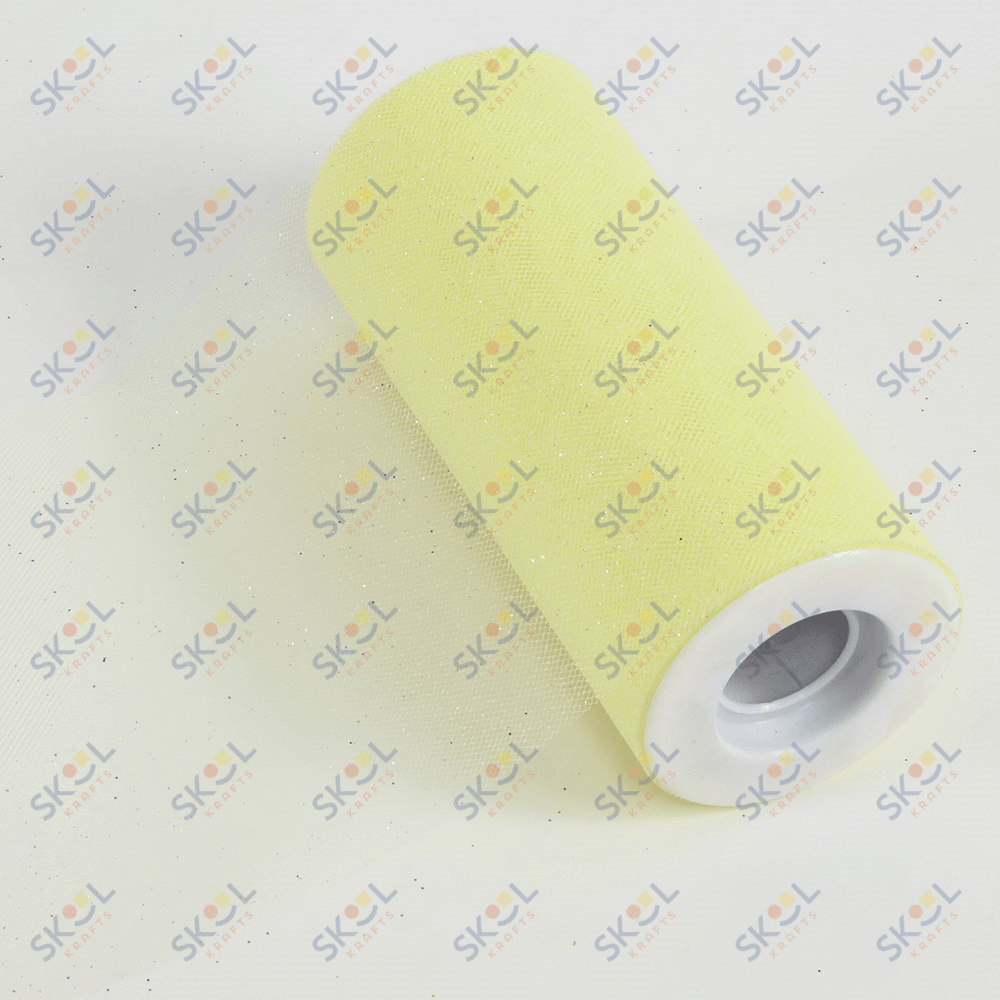 Sparkle Tulle On A Roll 6" 25yds (Yellow)