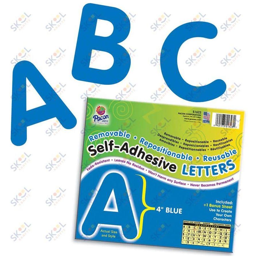 Self-Adhesive Letters, 4", 78 Characters Puffy Font
