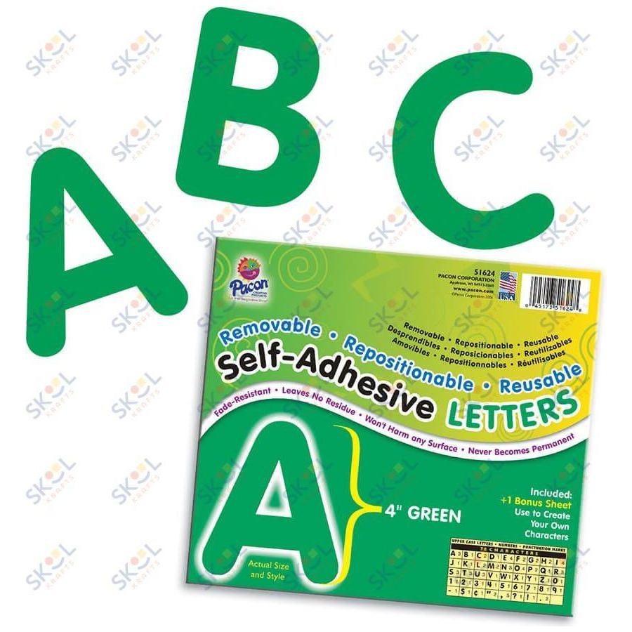 Self-Adhesive Letters, 4", 78 Characters Puffy Font