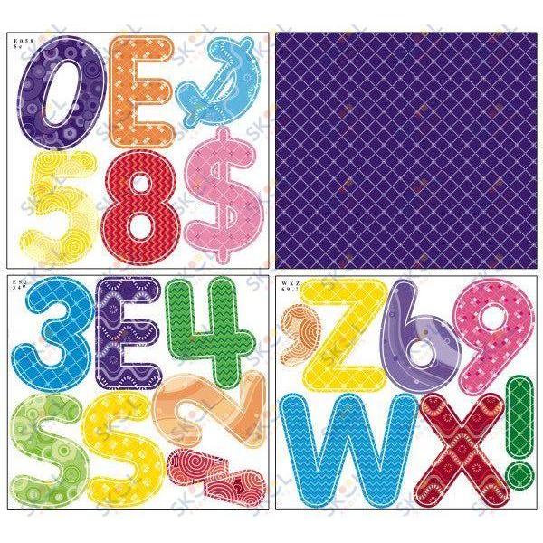 Self-Adhesive Letters, 4", 78 Characters Puffy Font