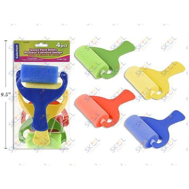 Sponge Paint Rollers Assorted 4/pk