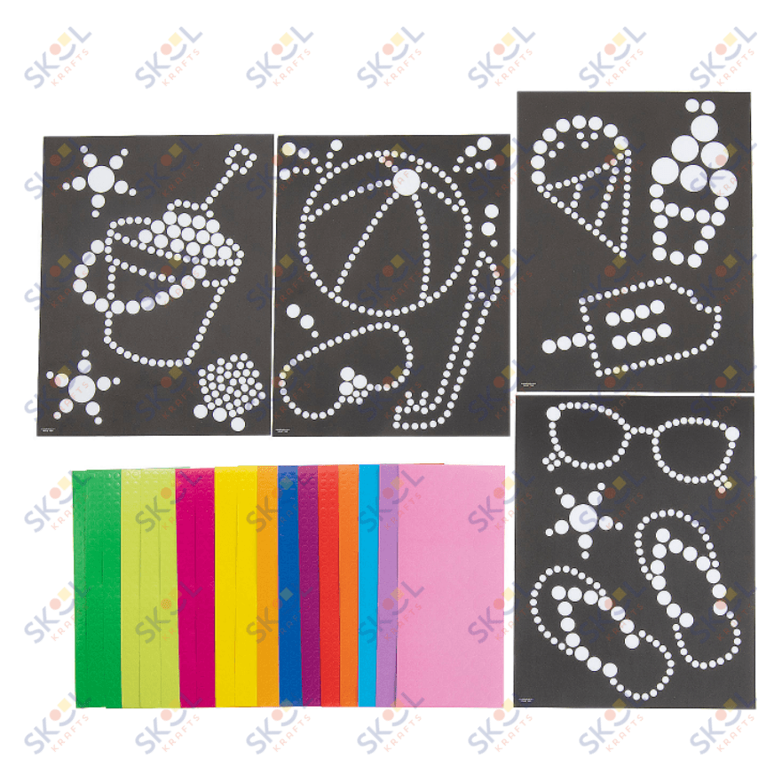 Summertime Dot Sticker Art Sheets - 12 Pc.