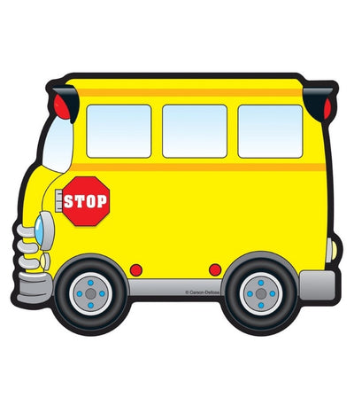 School Buses Cut-Outs 6.5" x 5" 36 pieces