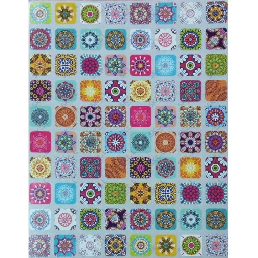 Square Design Sticker 1/2" 10/pg