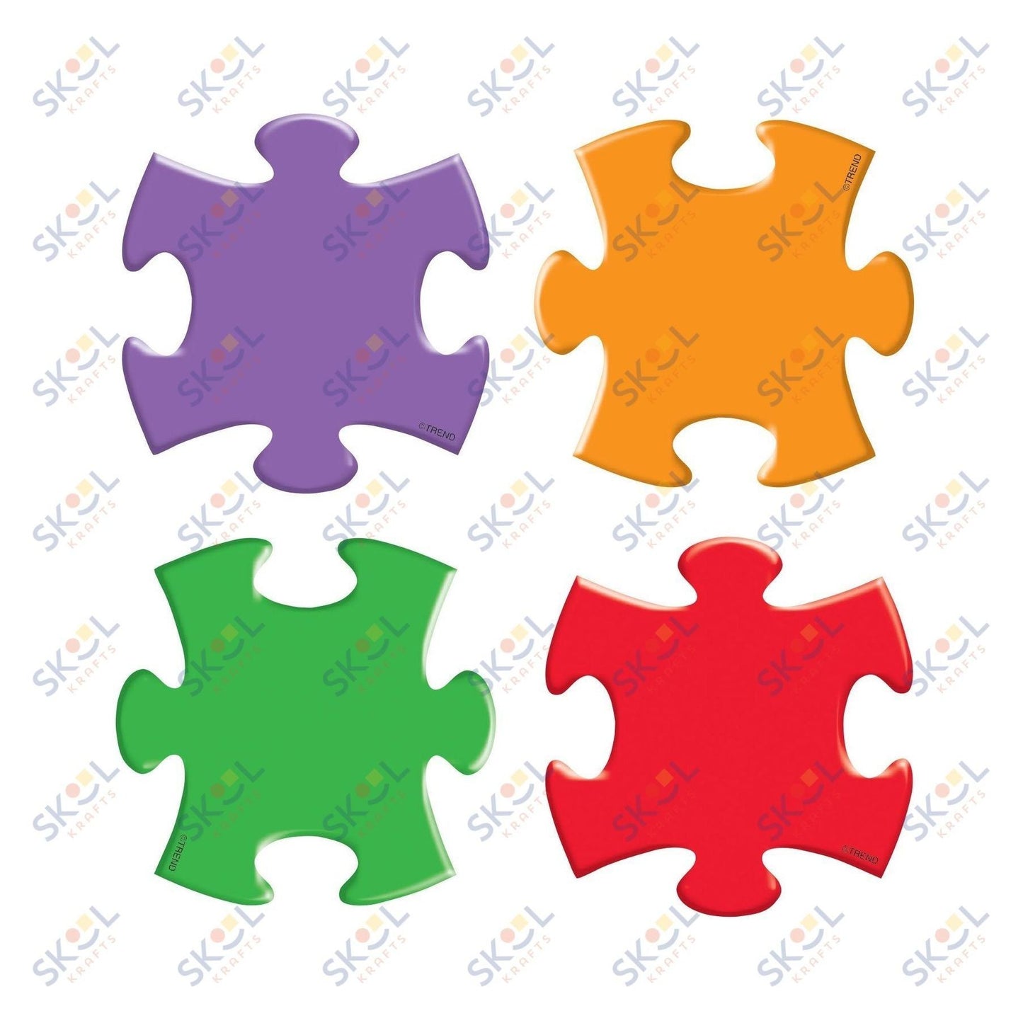 Puzzle Pieces Mini Accents Variety Pack 3" 36/pk (Discontinued)