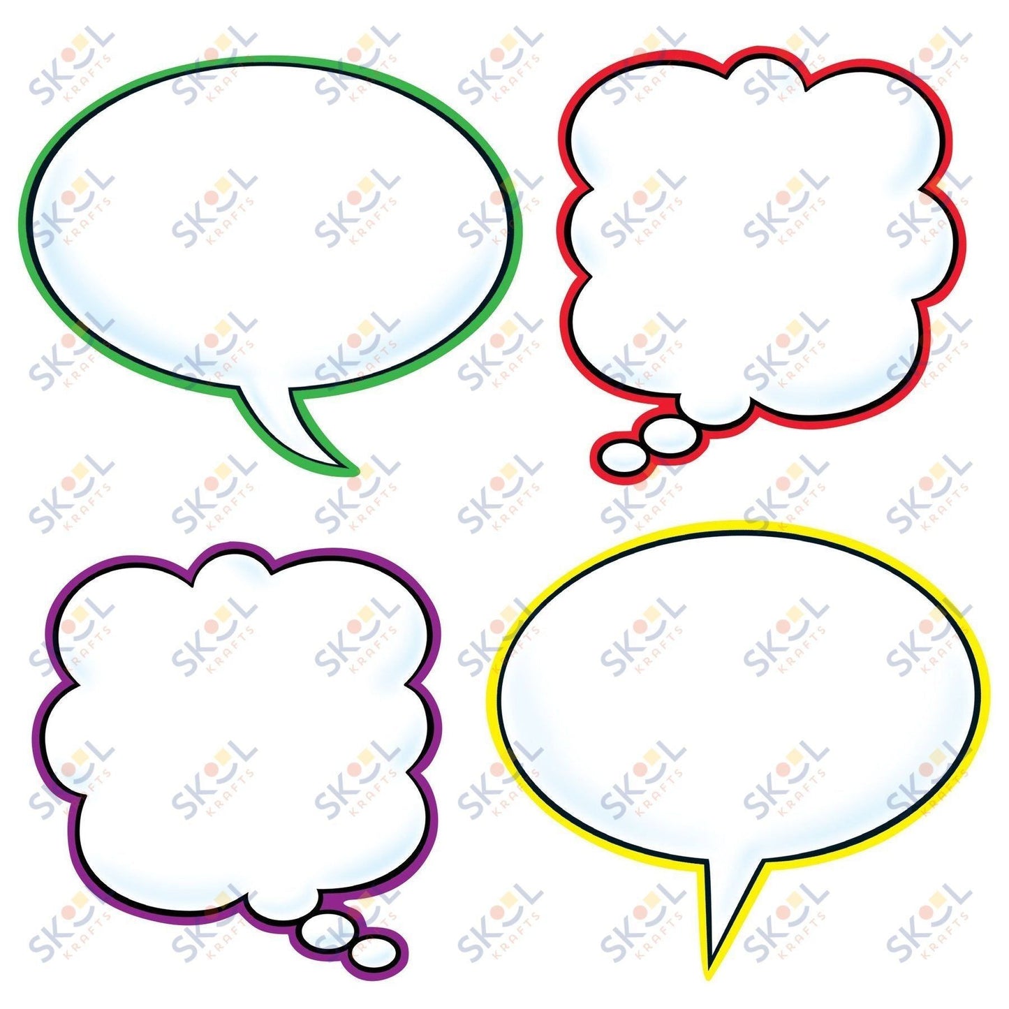 Speech Balloons Durable & Reusable Paper 6" 36/pk