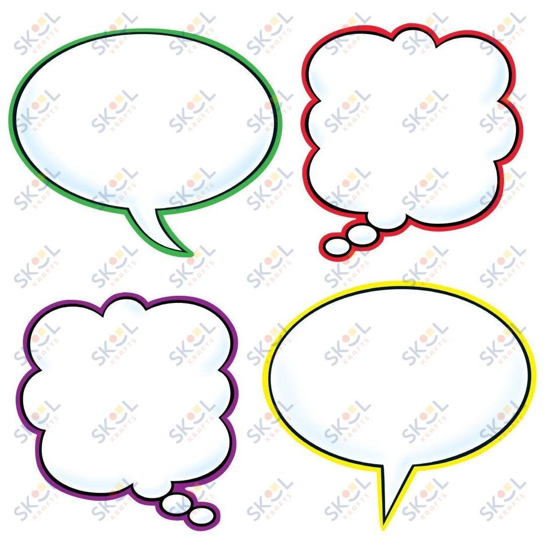Speech Balloons Durable & Reusable Paper 6" 36/pk