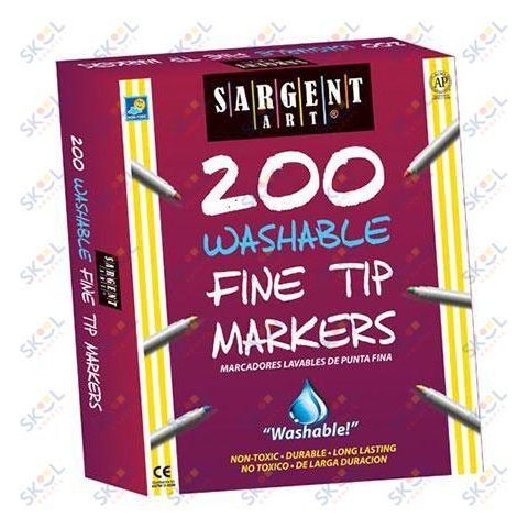 Sargent Art Washable Markers Classpack Fine Tip 200/Pk