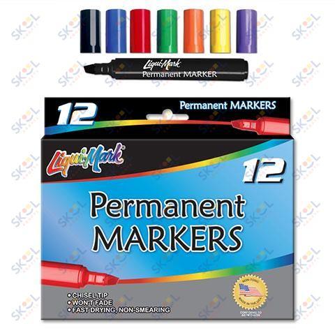 Chisel Tip Broadline Permanent Markers
