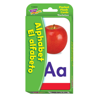 Alphabet Pocket Flash Cards 3 1/8" x 5 1/4" 56 two-sided cards