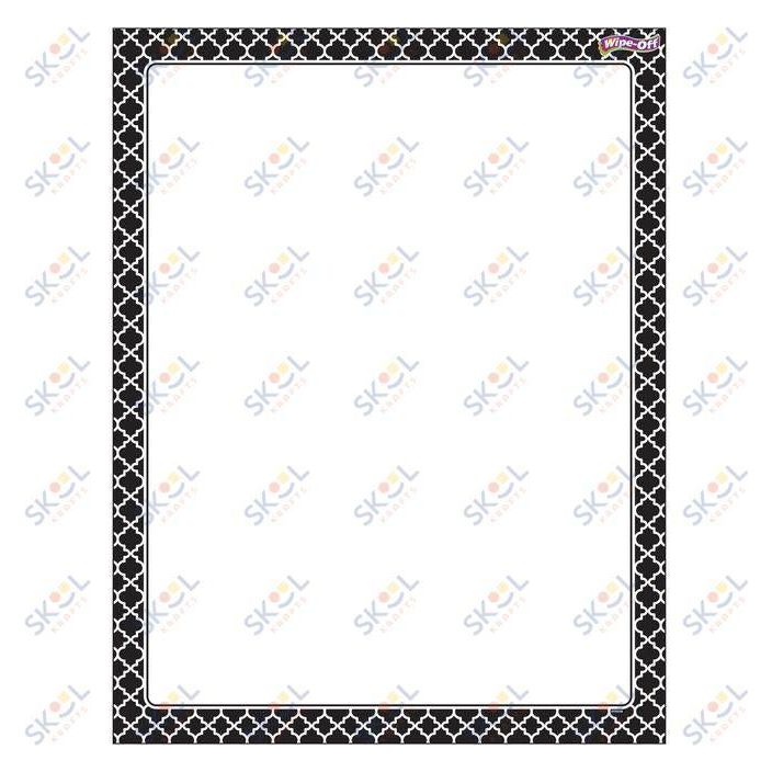 Moroccan Black wipe off Chart 17" x 22" 1/pk (Discontinued)