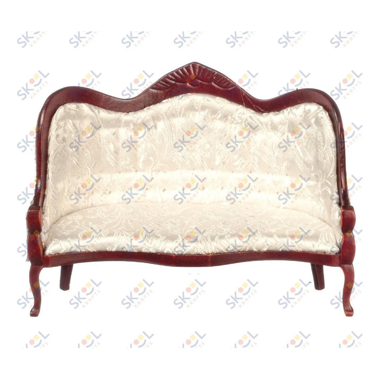 Victorian white sofa miniature