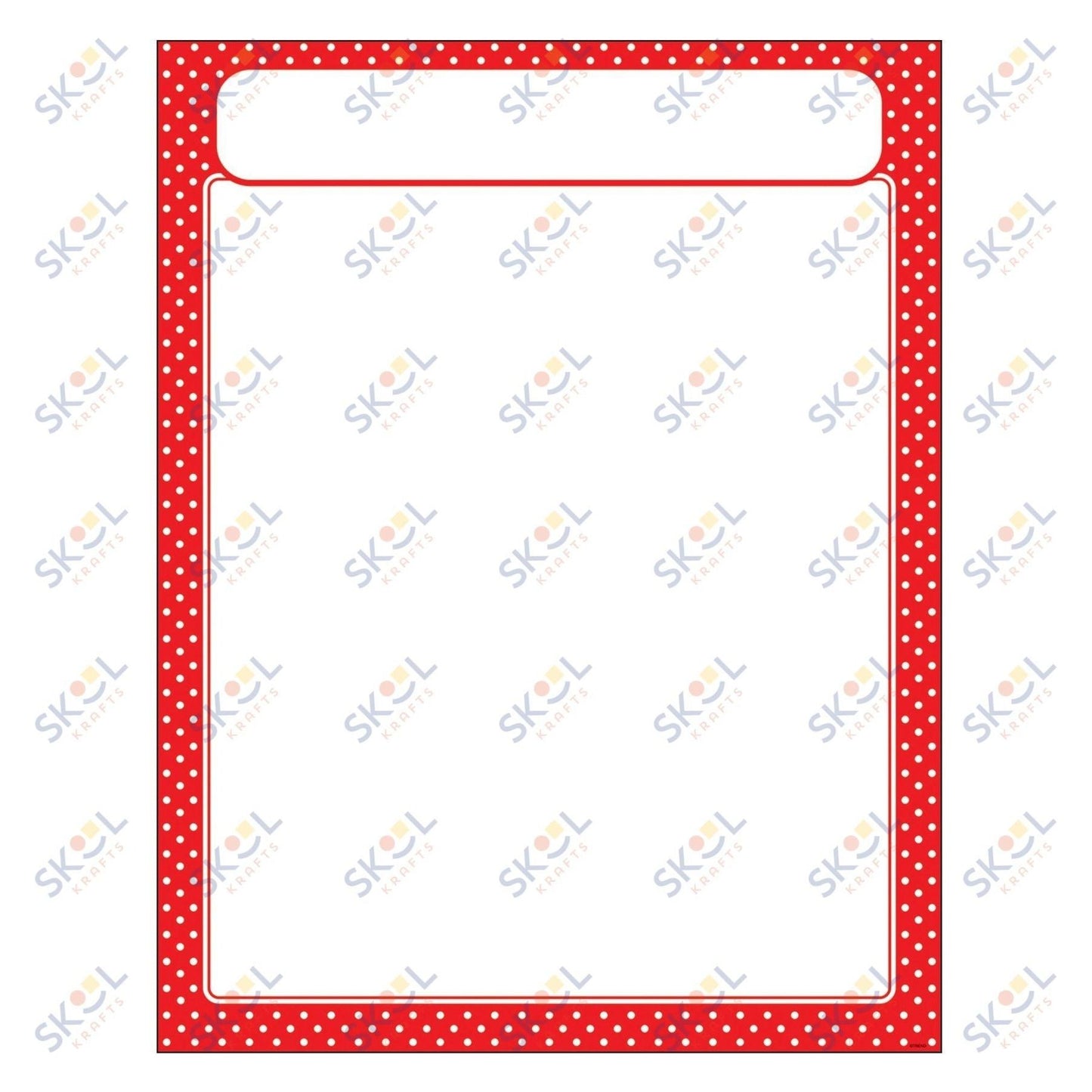 Red Polka Dots Learning Chart 17" x 22" 1/pk