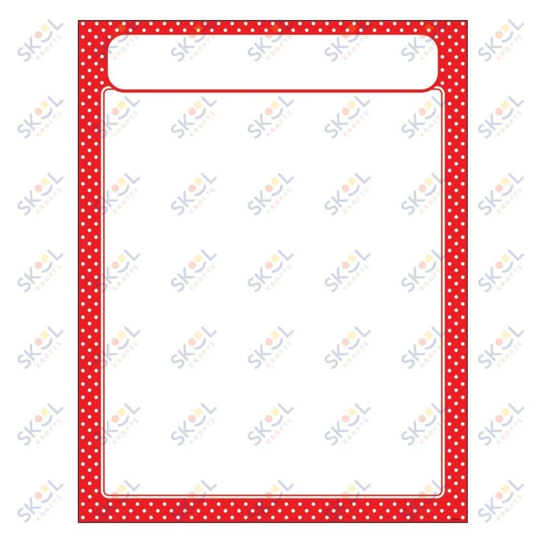 Red Polka Dots Learning Chart 17" x 22" 1/pk