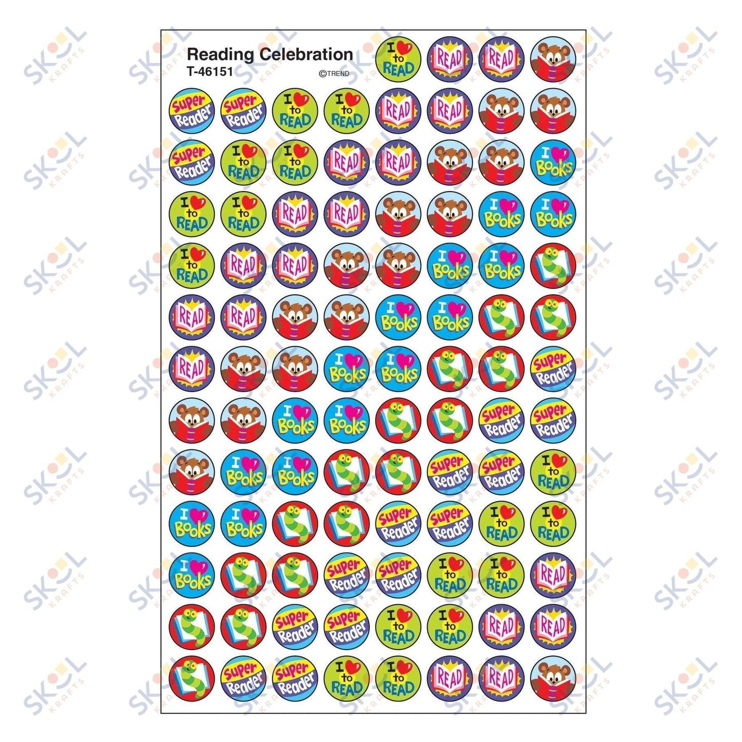 Reading Celebration Stickers 7/16" (8 Sheets)