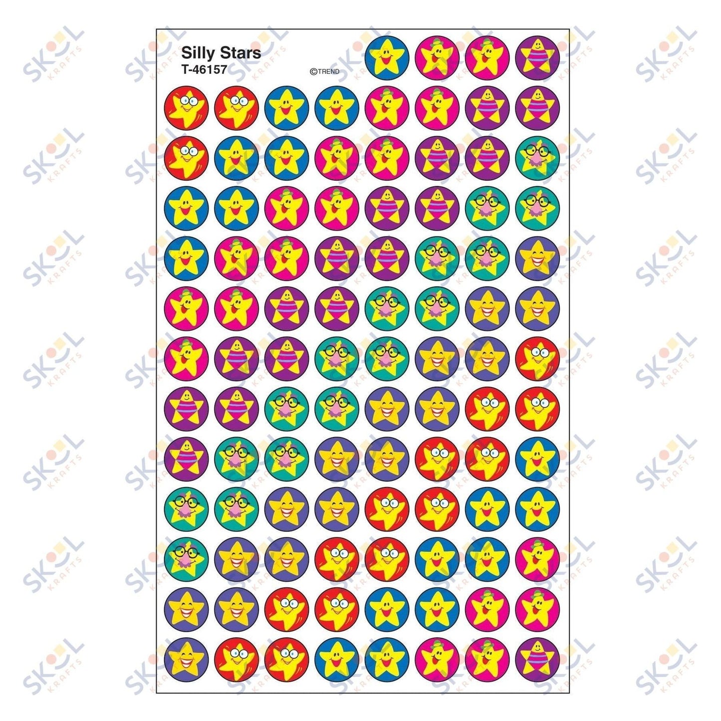 Silly Star Stickers 7/16" 800/pk
