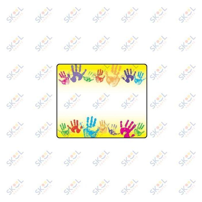 Rainbow Handprints Labels 2 1/2" x 3" 36/pk