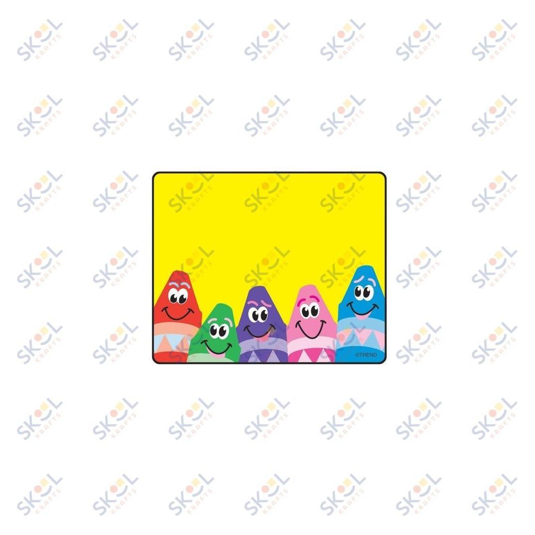 Colorful Crayons Self-adhesive 2 1/2" x 3" 36/pk