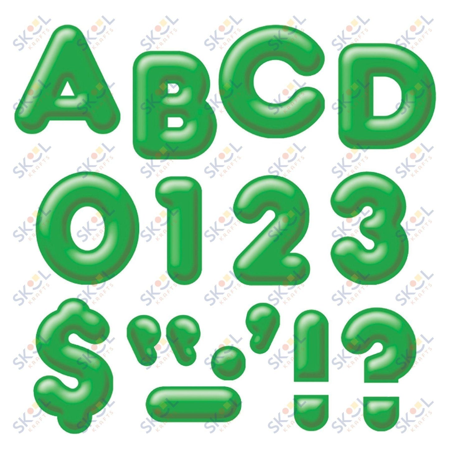 Green 3D Uppercase Letters 2" 1/pk (Discontinued)