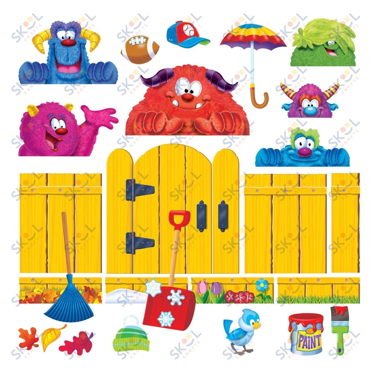 Year-Round Fence Bulletin Board Set 13" - 64" 81/pk (Discontinued)