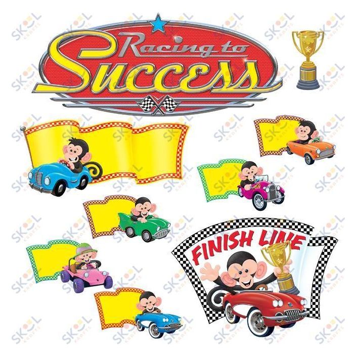 Racing to Success Bulletin Board Set 45/pk (Discontinued)