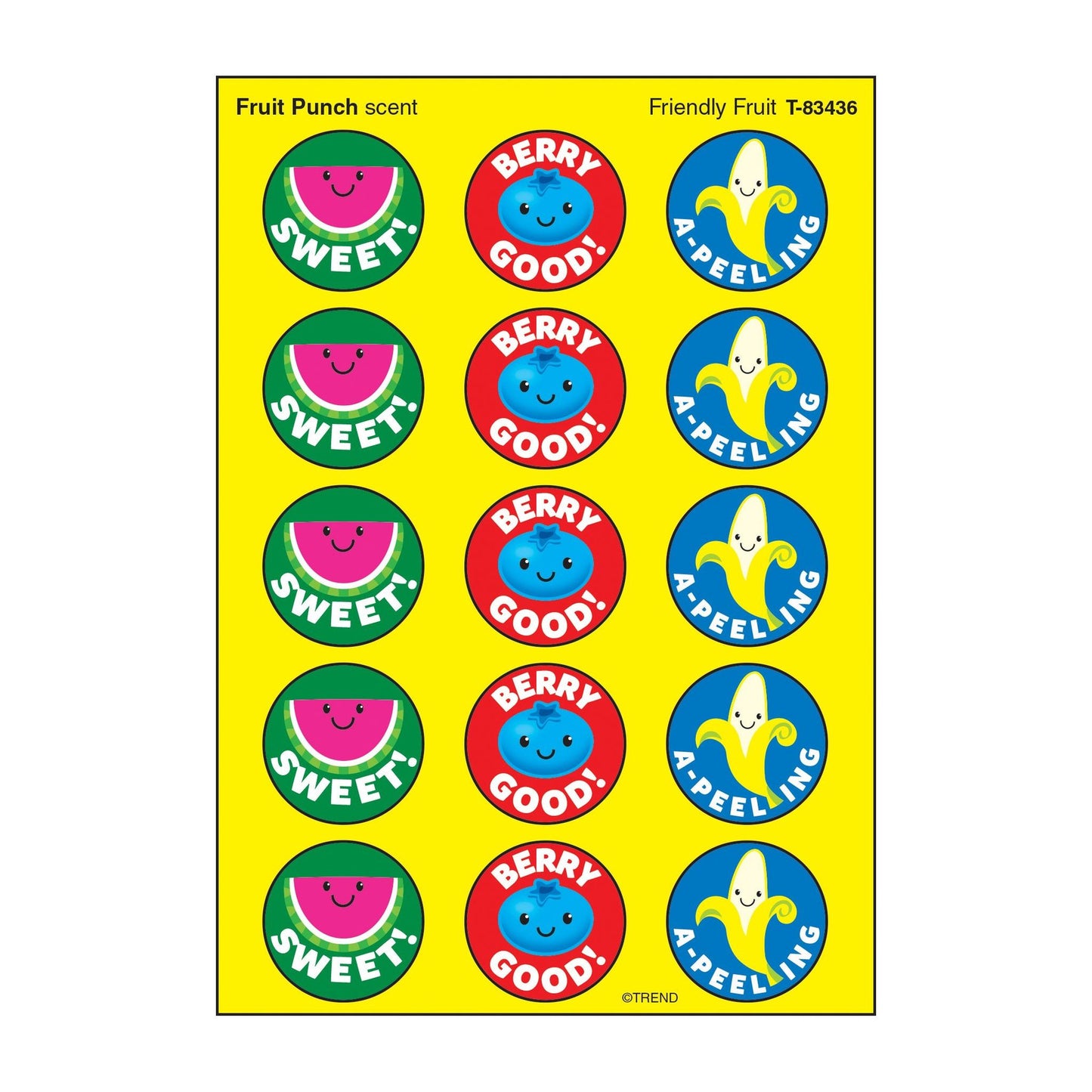Fruit Punch Scent Stickers 1" 60/pk