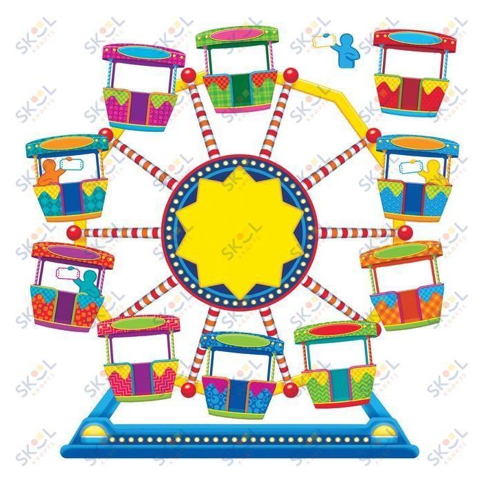 Ferris Wheel Fun Bulletin Board Set 32" x 35 1/2" 1/pk