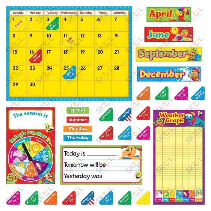 Calendar Bulletin Board Set 17 1/2" x 23 1/4" 106/pk (discontinued)