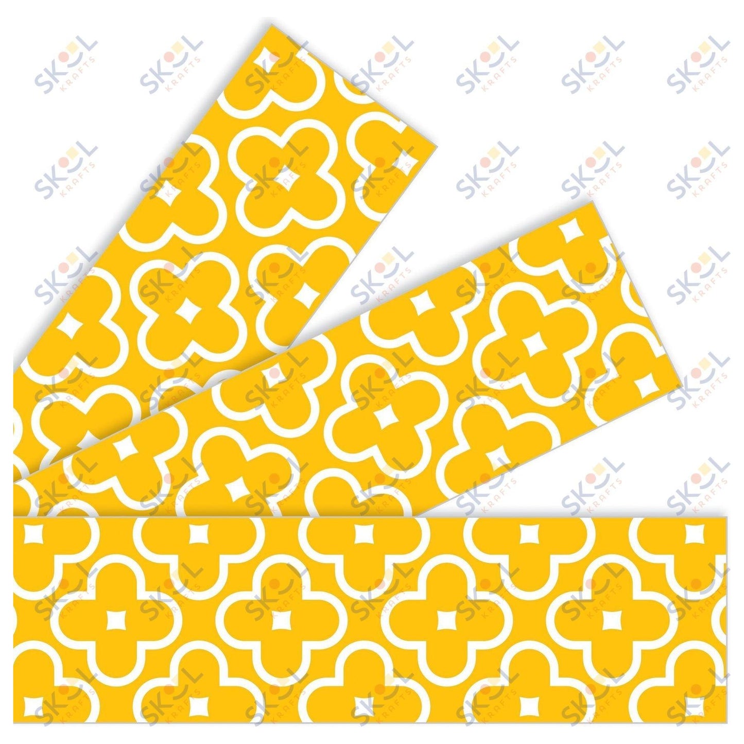 Floral Gold Borders 2 3/4in x 35 3/4ft 1/pk