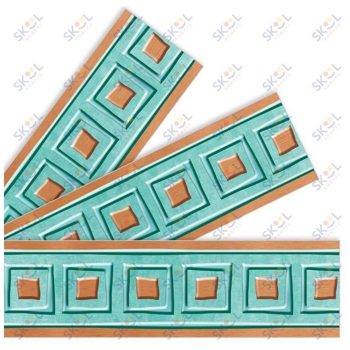 Copper Squares Borders 2 3/4in x 35 3/4ft 12/pk