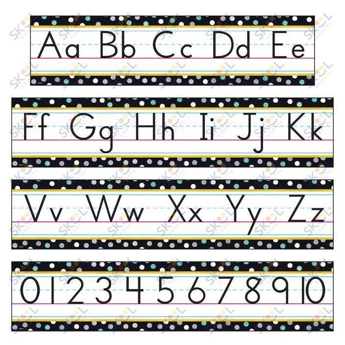Alphabet Mini Bulletin Board Set Durable & Reusable Paper 5 1/2in x 12ft 6/pk