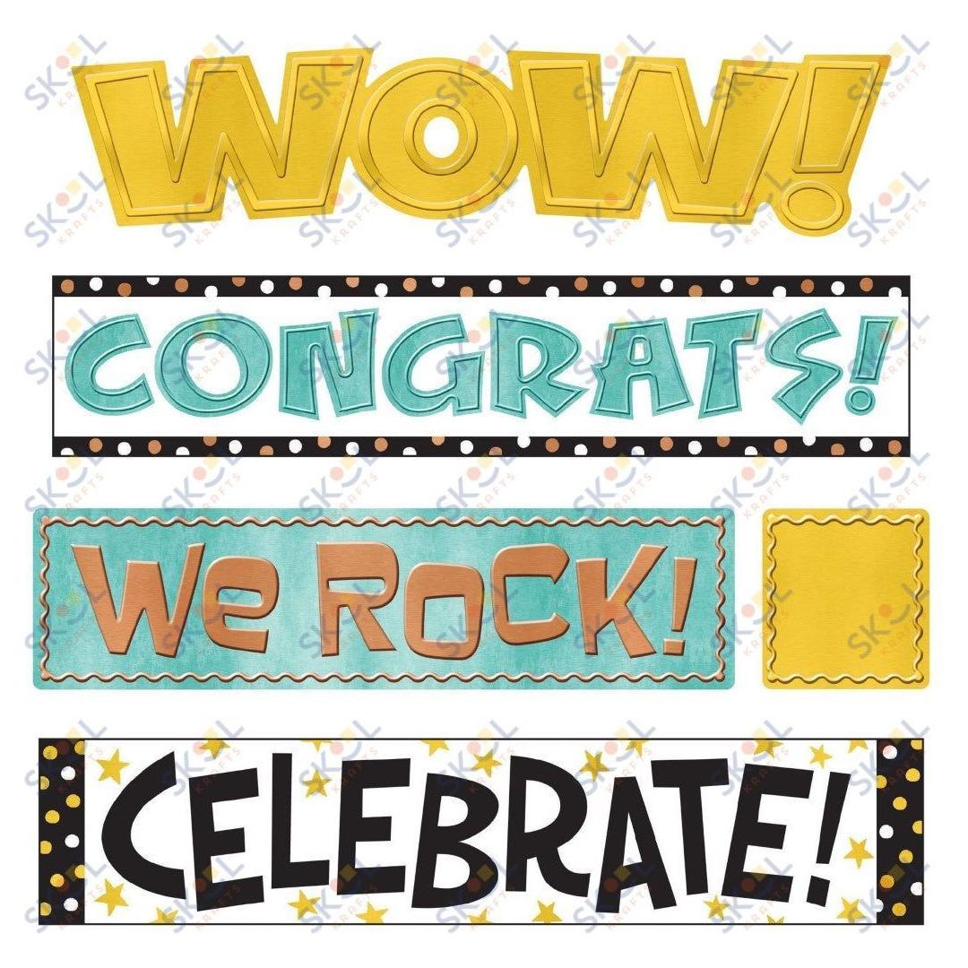 Celebration Signs Mini Bulletin Board Set 25 1/2" 9/pk