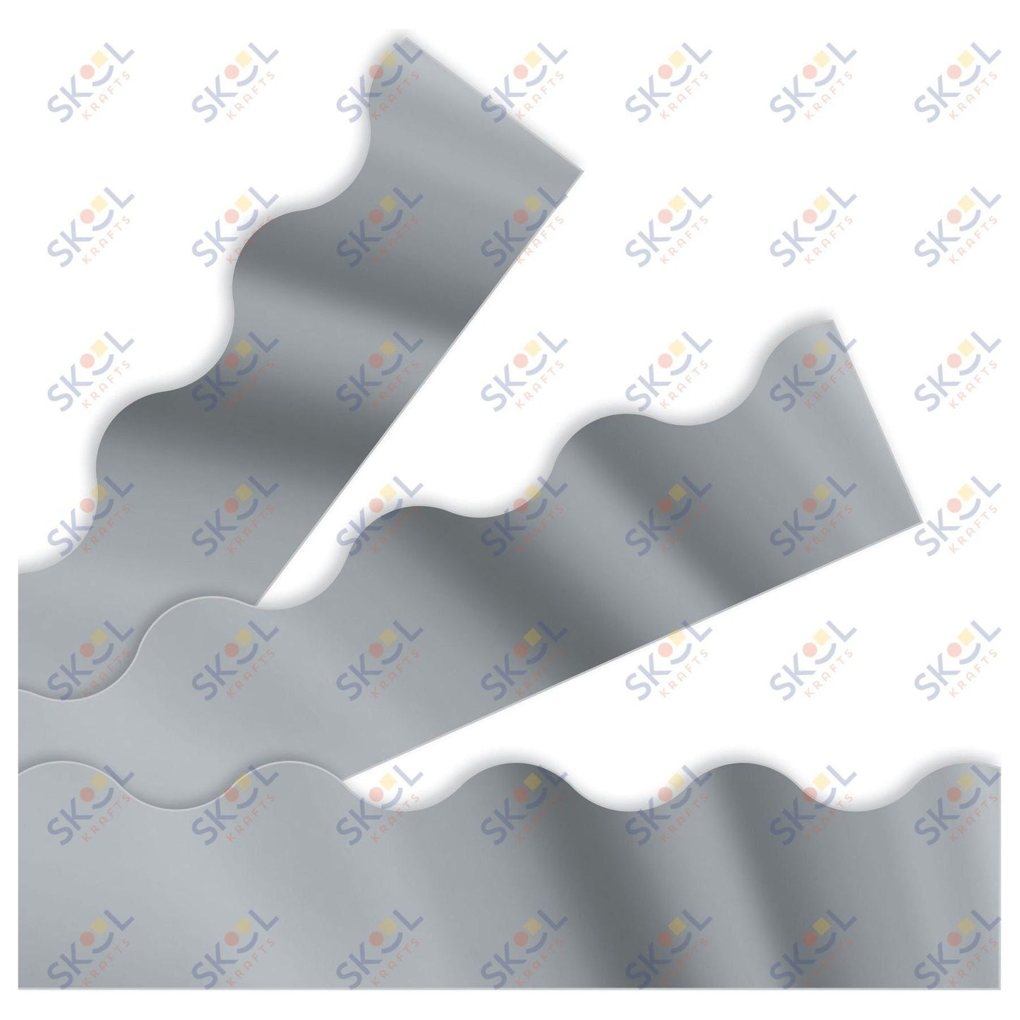 Silver Metallic Trimmers 2 1/4in x 39" 12/pk